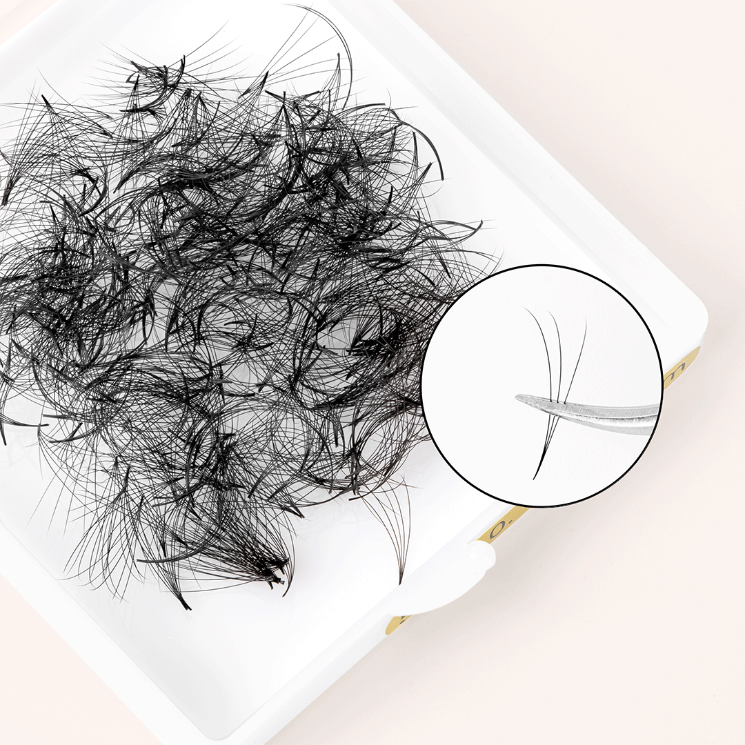 3D Handmade Pointy Base Premade Volume Loose Fans(500Fans)