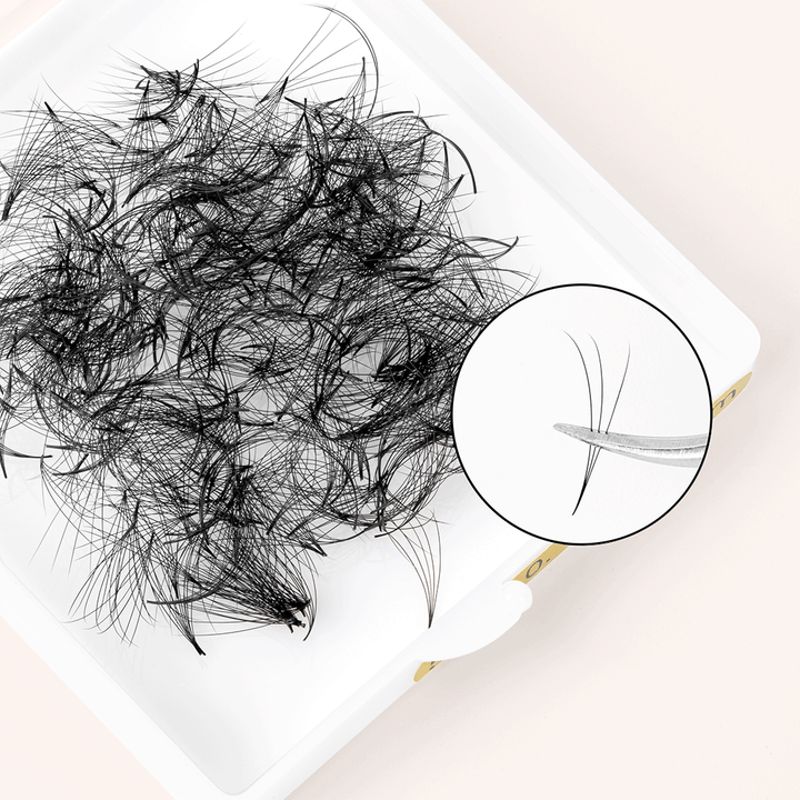 3D Handmade Pointy Base Premade Volume Loose Fans(500Fans)