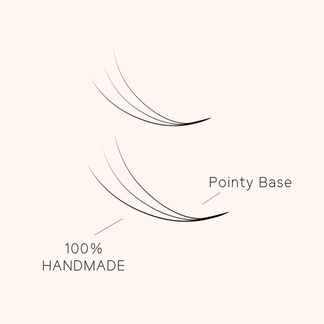3D Handmade Pointy Base Premade Volume Loose Fans(500Fans)