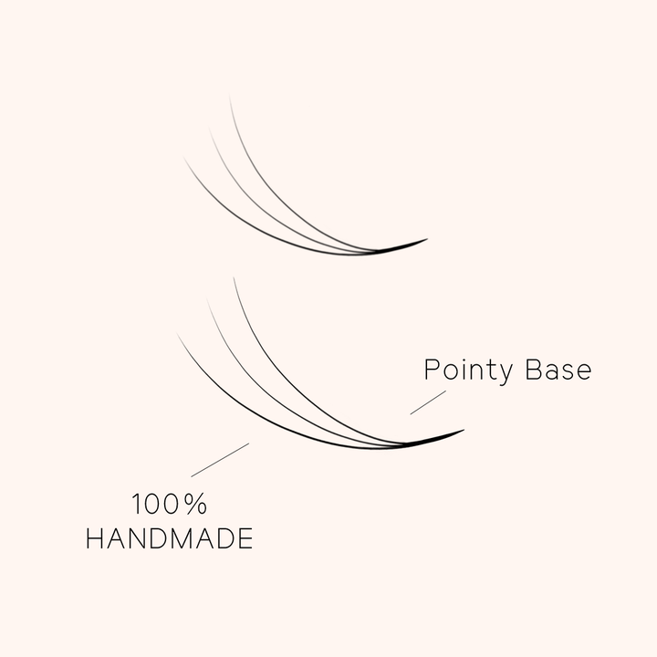 3D Handmade Pointy Base Premade Volume Loose Fans(500Fans)