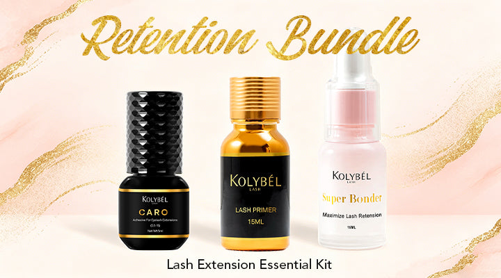 KOLYBEL Lash Retention Bundle | Caro Glue,  Lash Primer and Super Bonder Kit