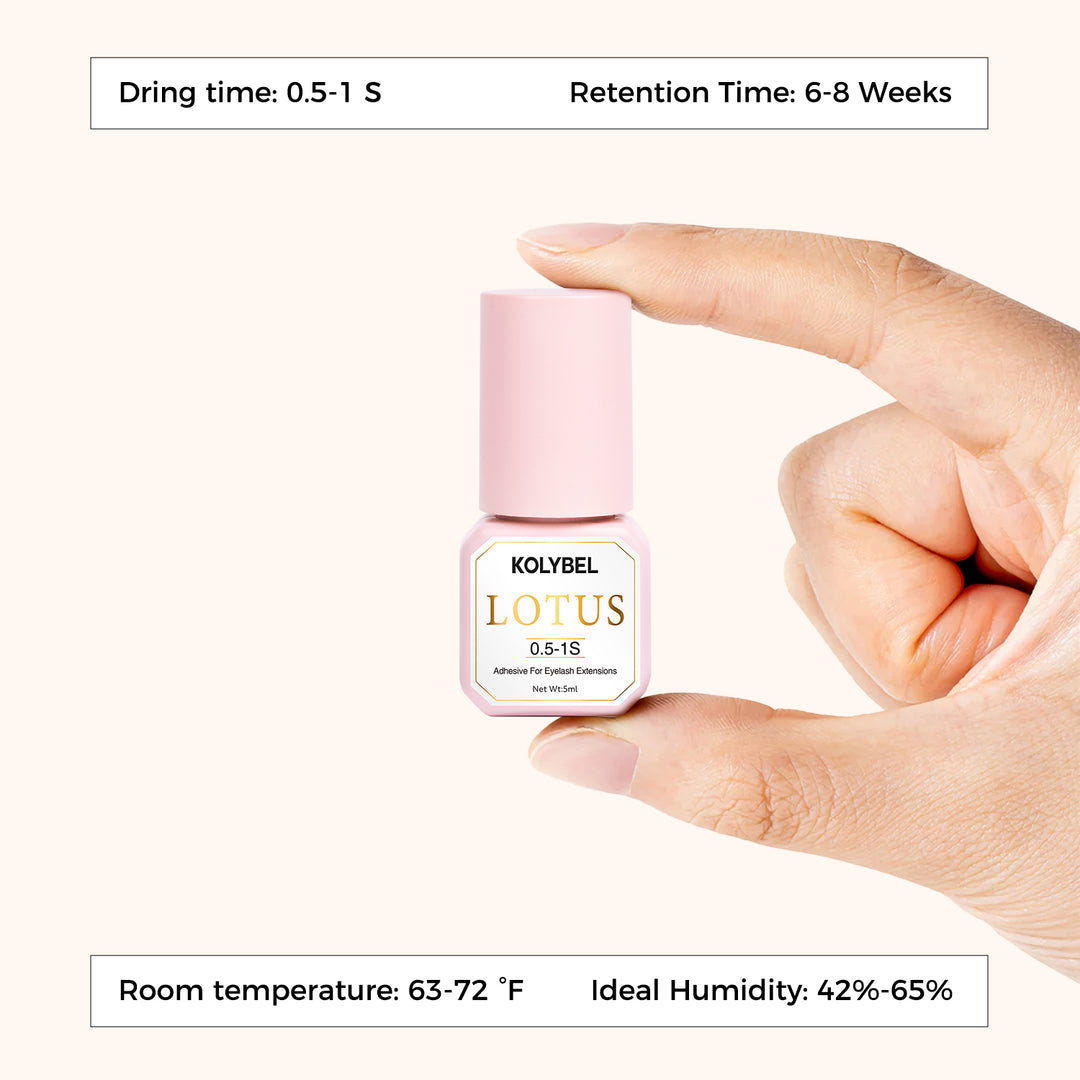 0.5-1 Second LOTUS Adhesive Eyelash Extension Glue (5ml)-kolybel，waterproof and oil proof.