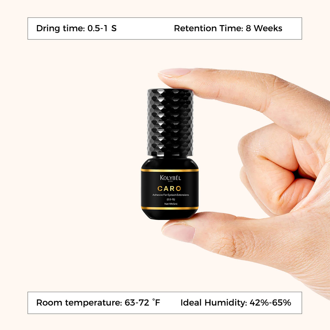 0.5-1 Second CARO Adhesive Eyelash Extension Glue (5ml) - Kolybel