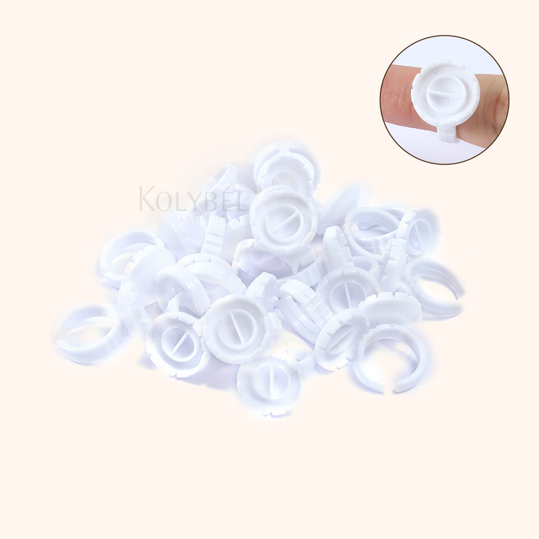 Round-shaped Disposable Glue Finger Ring Cup(100pcs)-kolybel