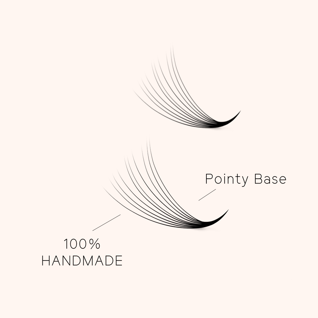 10D Handmade Pointy Base Premade Volume Loose Fans(500Fans)