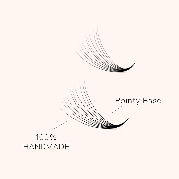 10D Handmade Pointy Base Premade Volume Loose Fans(500Fans)