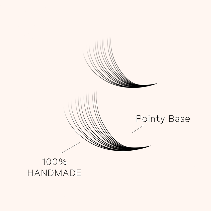 12D Handmade Pointy Base Premade Volume Loose Fans(500Fans)