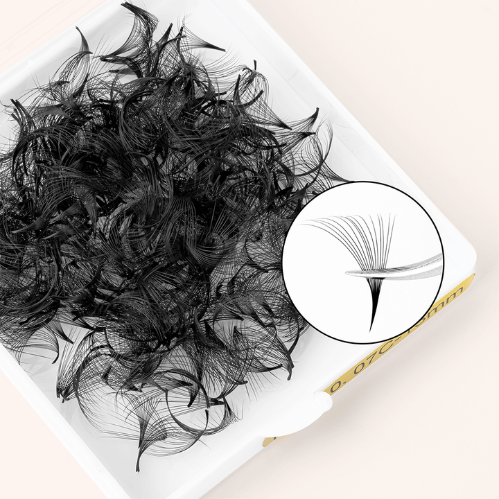 14D Handmade Pointy Base Premade Volume Loose Fans(500Fans)