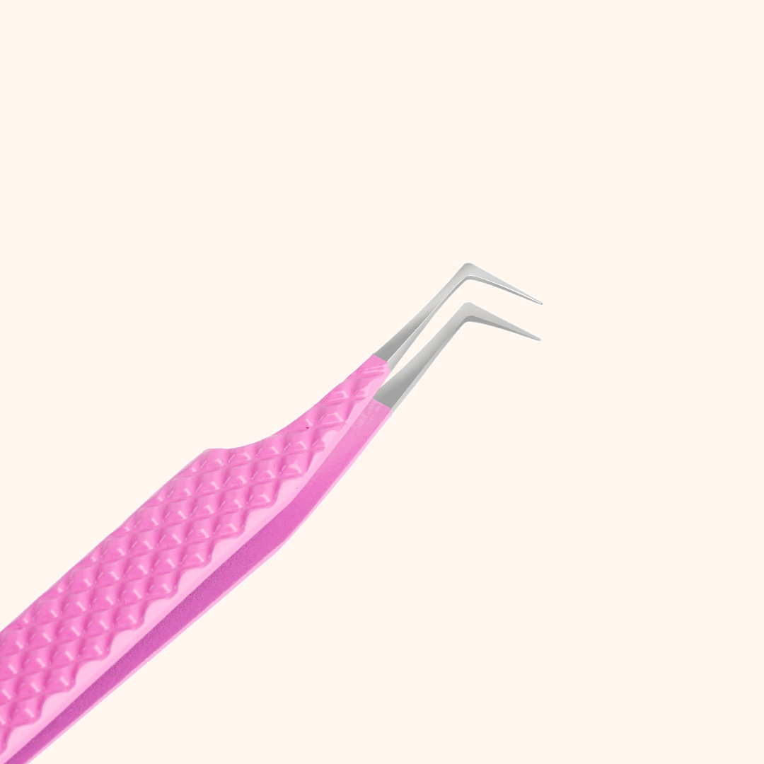 KP-04 Pink Tweezers For Eyelash Extension