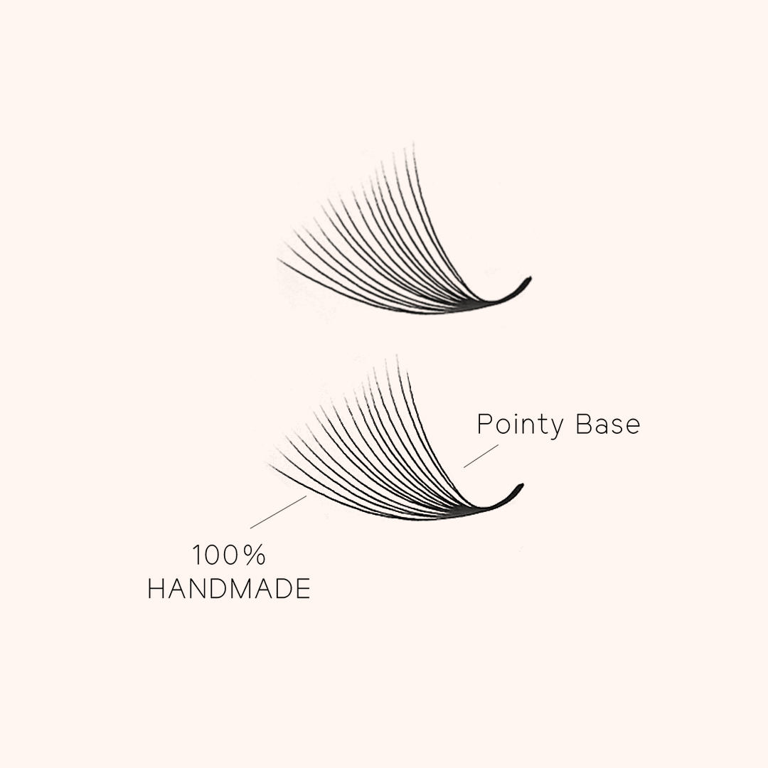 16D Handmade Pointy Base Premade Volume Loose Fans(500Fans)