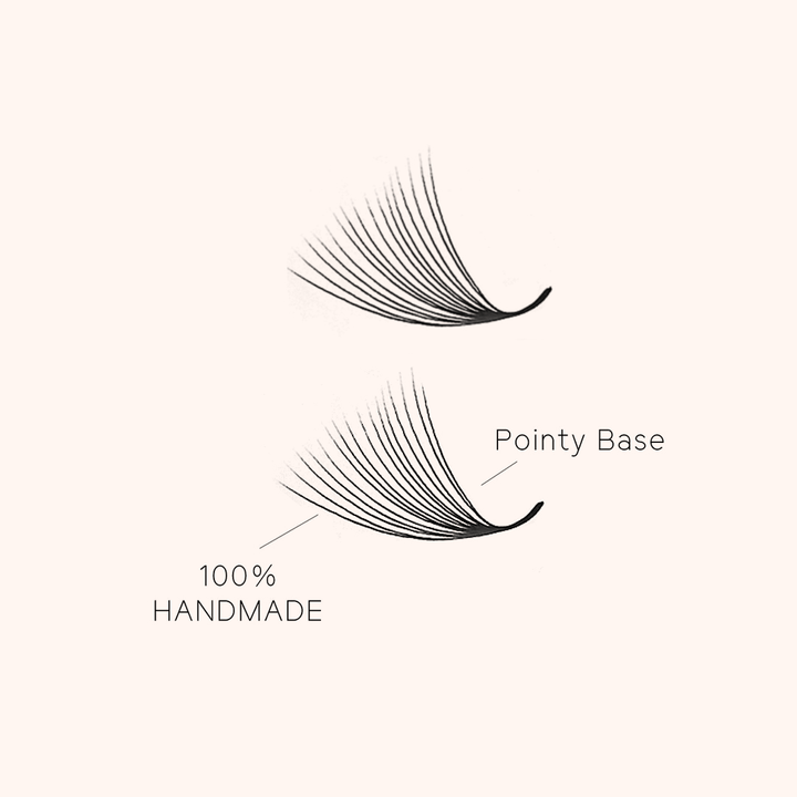16D Handmade Pointy Base Premade Volume Loose Fans(500Fans)