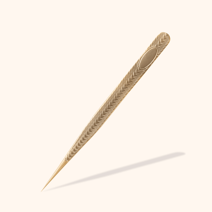 KF-08 Retro Gold Tweezers For Eyelash Extension
