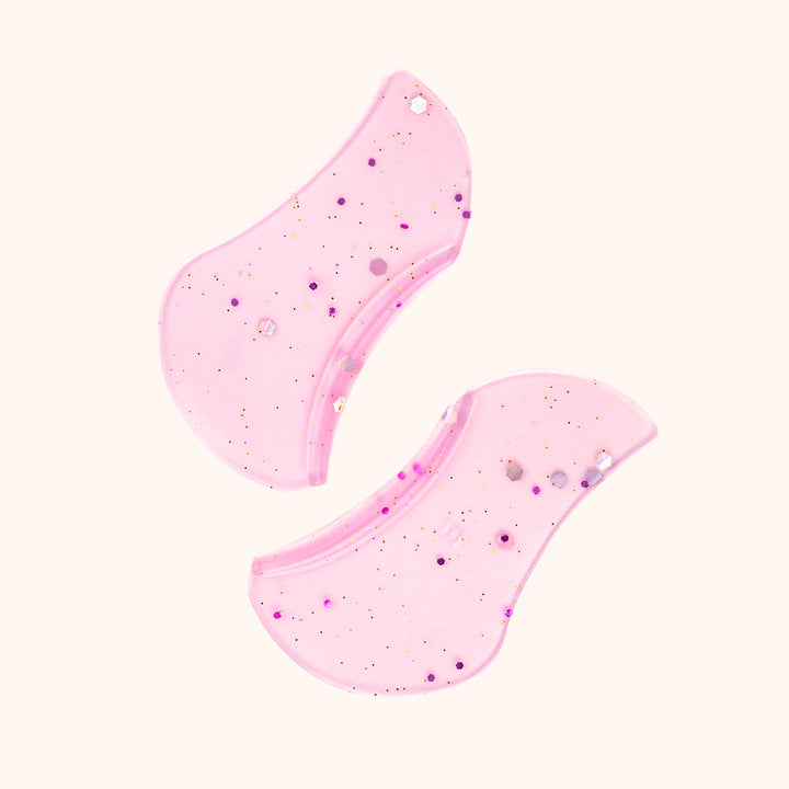 Soft reusable silicone lower lash lift pads. Hypoallergenic no-adhesive anatomical shields, flexible underlash pads for professional lash perm services.