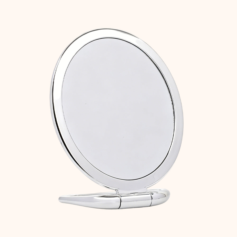 KOLYBEL Foldable Cosmetic Mirror, Oval &amp; Square Dual‑Use Tabletop Hanging Makeup Mirror for Lash Artists