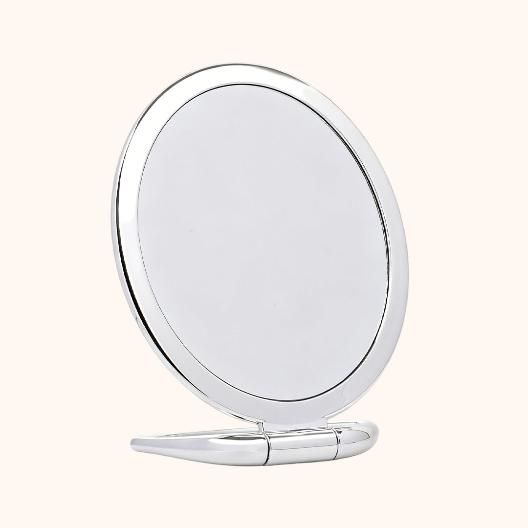 KOLYBEL Foldable Cosmetic Mirror, Oval &amp; Square Dual‑Use Tabletop Hanging Makeup Mirror for Lash Artists