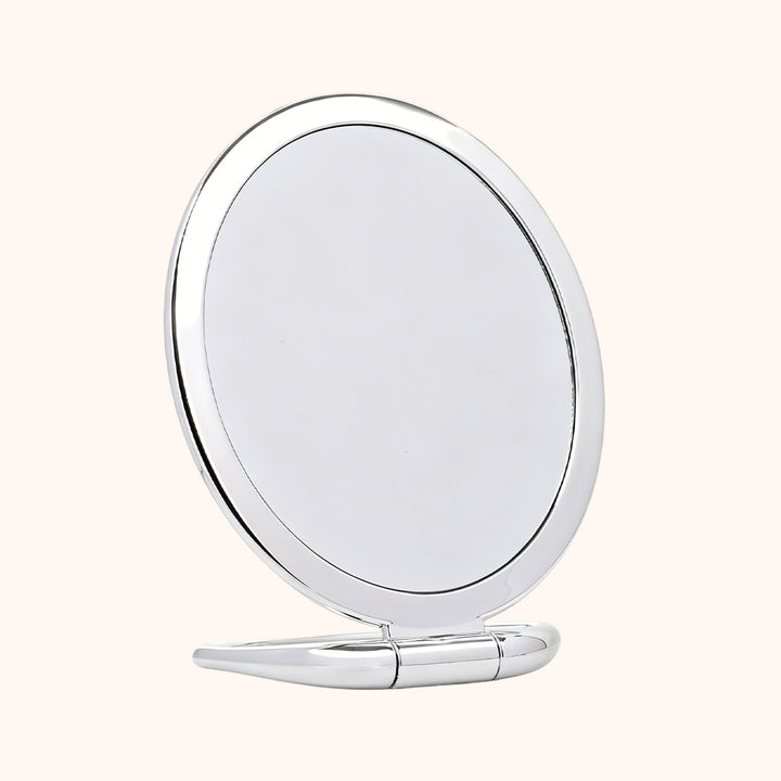 KOLYBEL Foldable Cosmetic Mirror, Oval &amp; Square Dual‑Use Tabletop Hanging Makeup Mirror for Lash Artists