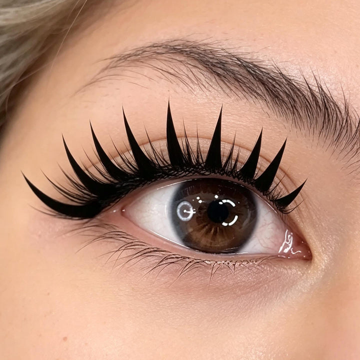 KOLYBEL 0.07mm Dense Wispy Anime Lash Extensions. Pre-made solid spike lashes create stunning manga, wet-look & doll eye textures. Ultra-light, easy to apply, perfect for pro lash artists, 100% cruelty-free.
