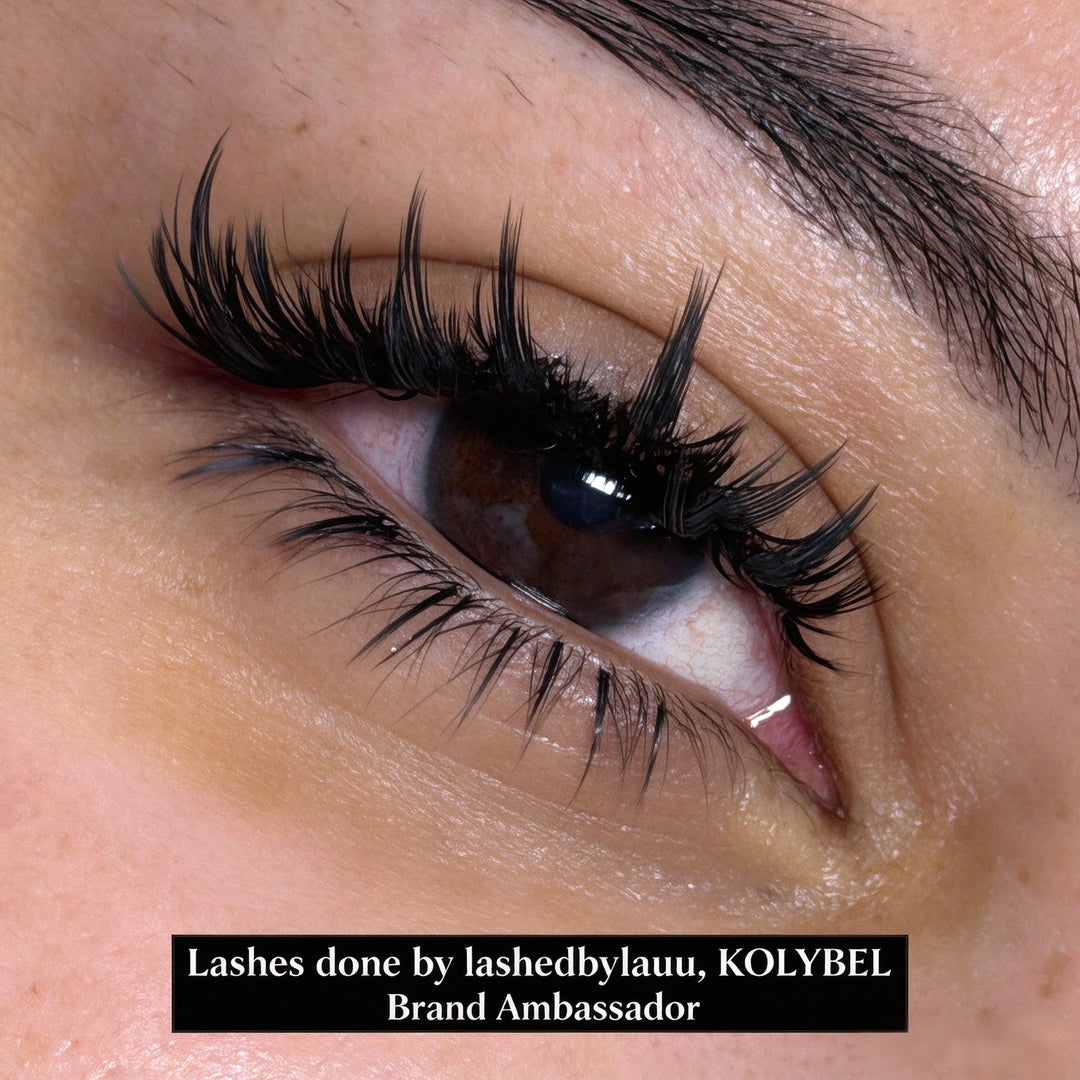 KOLYBEL 0.07mm Wispy Anime Lash Prefans, 12 rows ultra-light PBT lashes 50% lighter than regular fans. Pre-spiked design speeds up lash work, fills sparse lashes, creates sharp manga & cosplay eye looks, cruelty-free salon extensions with long shape retention.