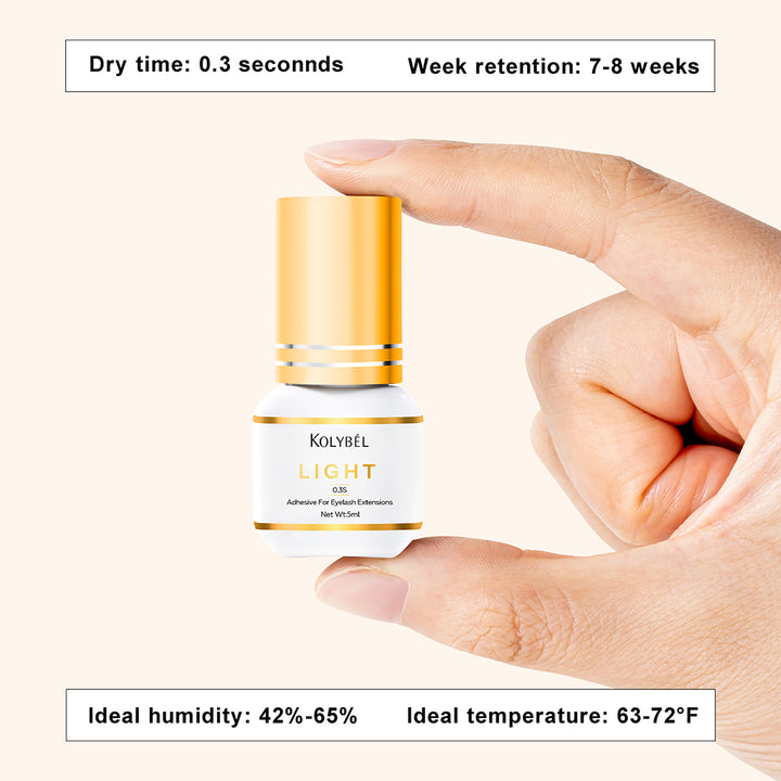 0.3 Second LIGHT Adhesive Eyelash Extension Glue (5ml)-kolybel