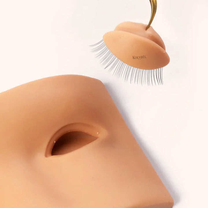 Mannequin head with practice silicone eyes-kolybel