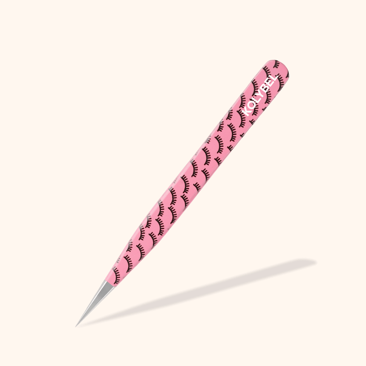 KR-03 Printed Black Lashes Tweezers For Eyelash Extension