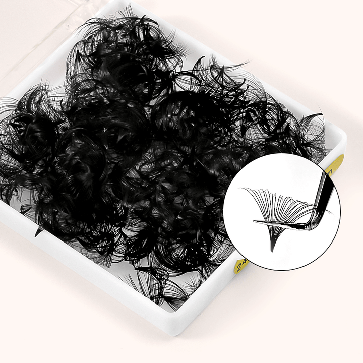 24D Handmade Pointy Base Premade Volume Loose Fans(500Fans)