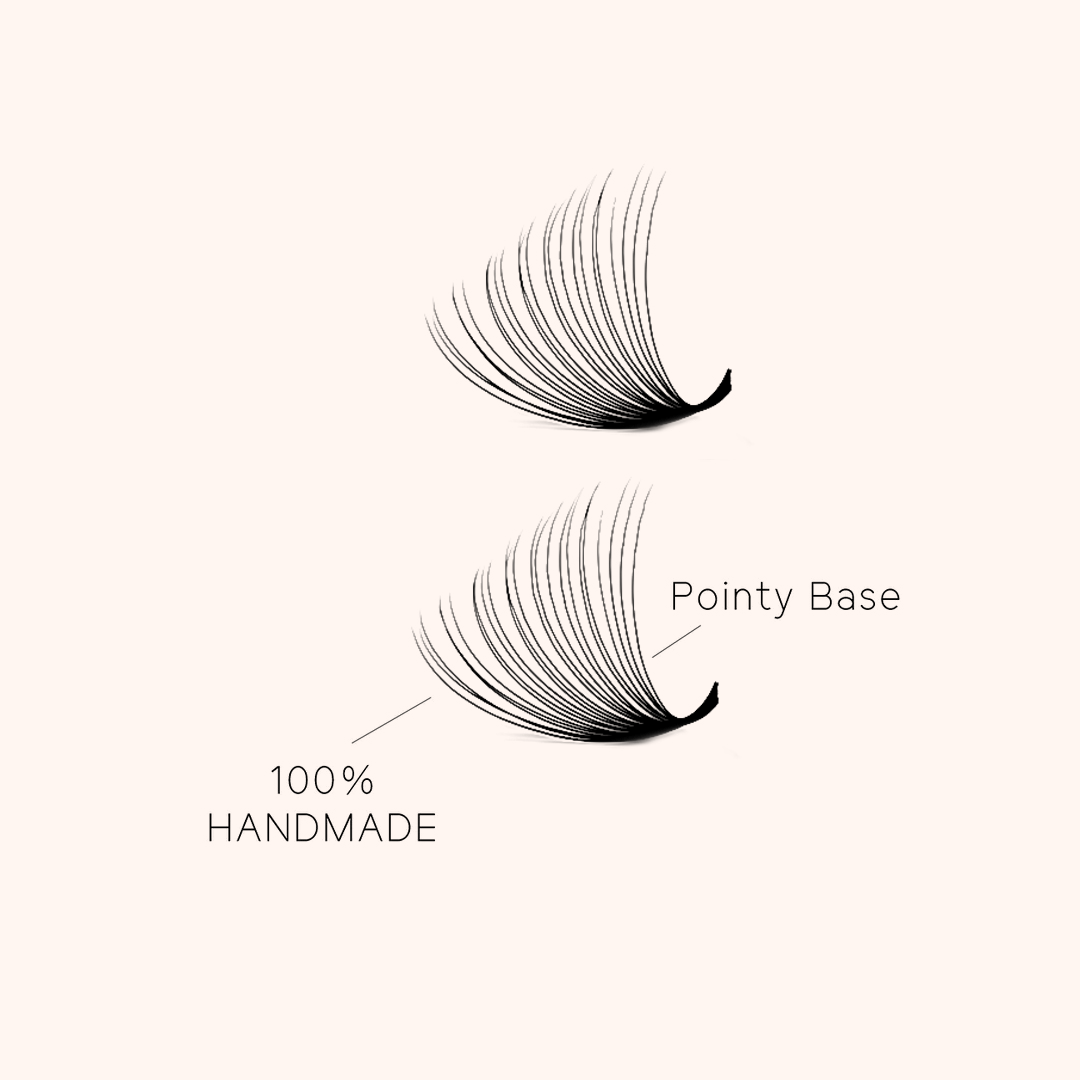 24D Handmade Pointy Base Premade Volume Loose Fans(500Fans)