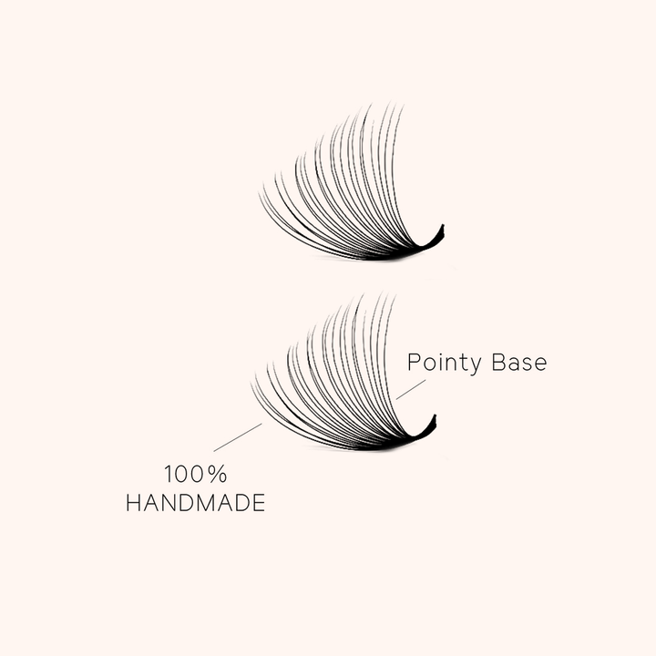 24D Handmade Pointy Base Premade Volume Loose Fans(500Fans)