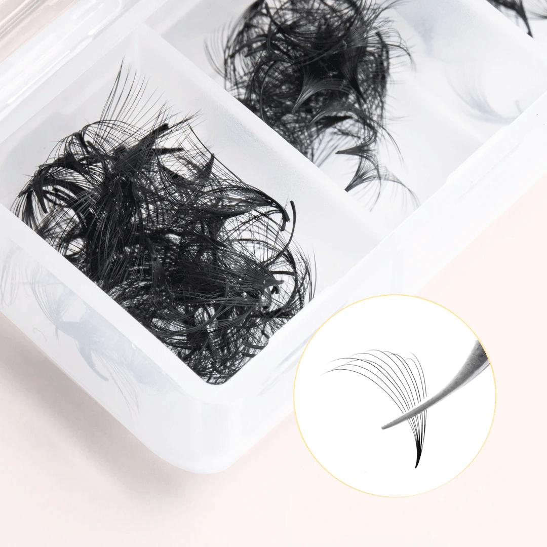 Mixed 8-15MM Length Premade Volume Loose Fans Pointy Base (600 fans)