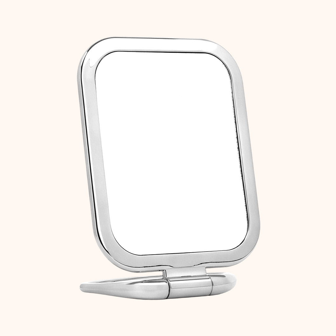 KOLYBEL Foldable Cosmetic Mirror, Oval &amp; Square Dual‑Use Tabletop Hanging Makeup Mirror for Lash Artists