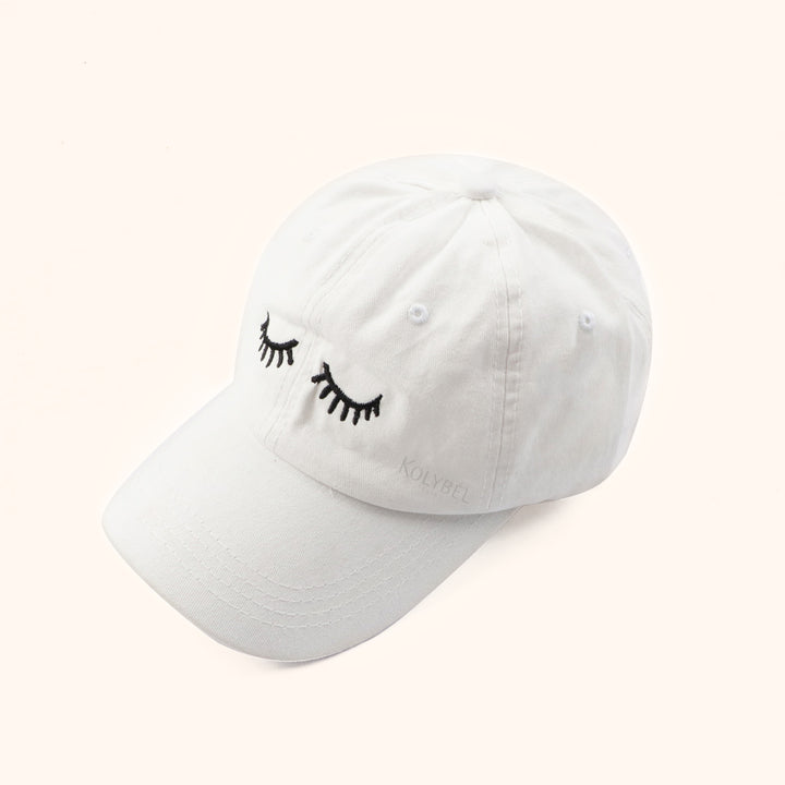 New Eyelashes Embroidery Baseball Cap Professional Hat-kolybel
