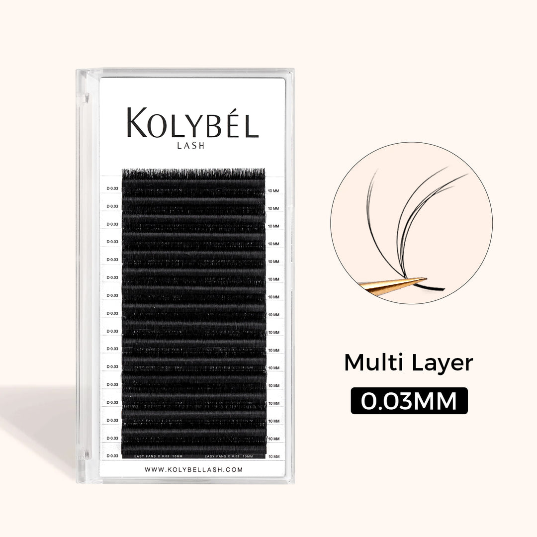 KOLYBEL LASH 0.03MM 3D Easy Fan Mega Volume Eyelash Extensions