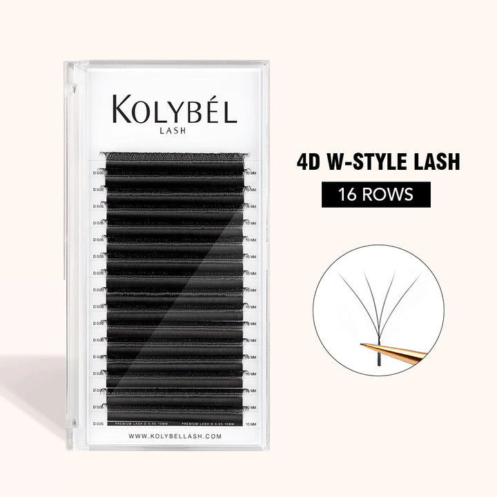 W Style 4D Premade Volume Fan Lashes (16 Rows)