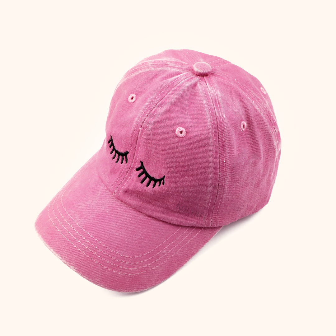 New Eyelashes Embroidery Baseball Cap Professional Hat-kolybel
