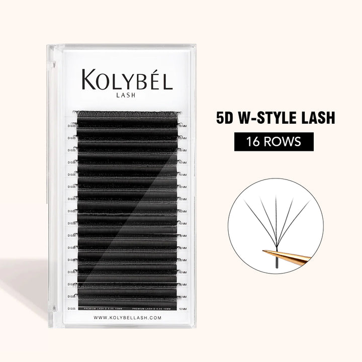 W Style 5D Premade Volume Fan Lashes (16 Rows)
