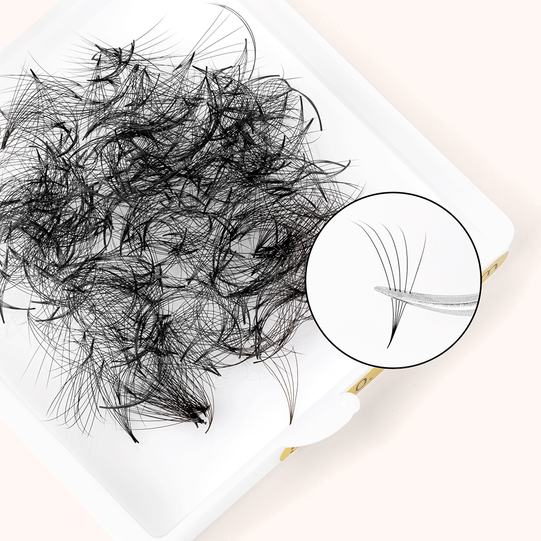 5D Handmade Pointy Base Premade Volume Loose Fans(500Fans)