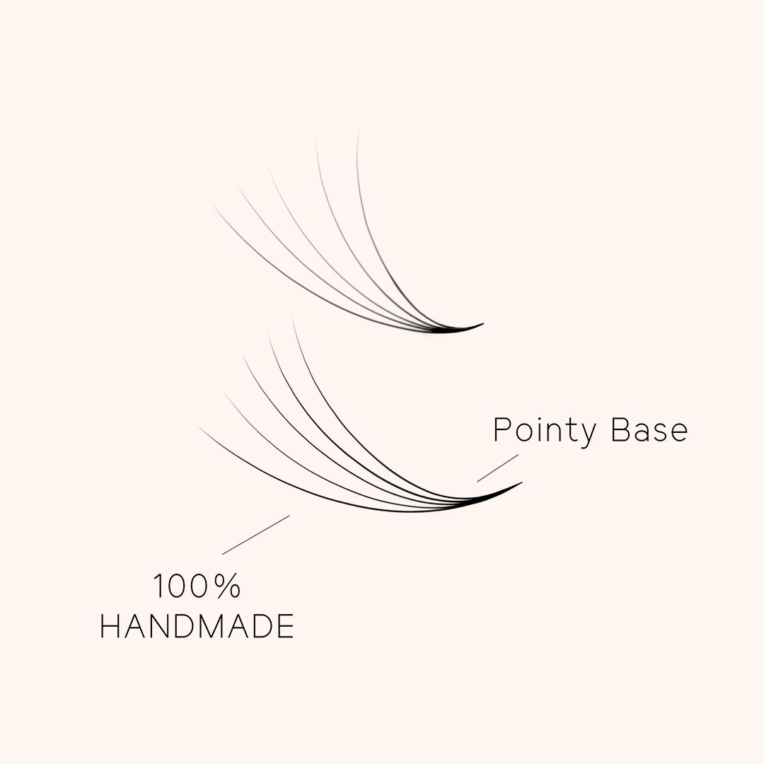 5D Handmade Pointy Base Premade Volume Loose Fans(500Fans)