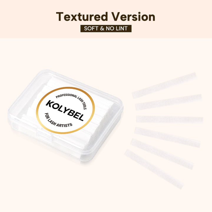 KOLYBEL LASH 500-sheet lash lift paper covers for professional use. Lint-free, pre-cut strips ensure even reagent distribution and secure lash placement