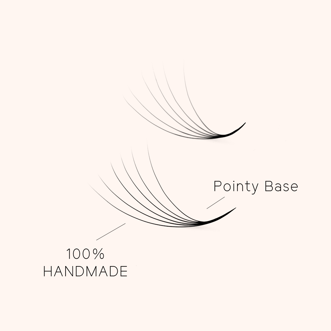 6D Handmade Pointy Base Premade Volume Loose Fans(500Fans)