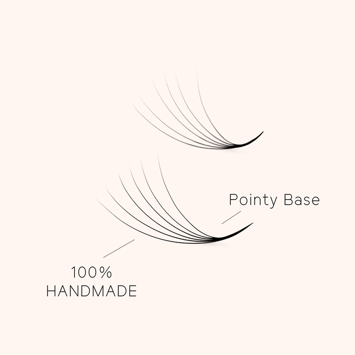 6D Handmade Pointy Base Premade Volume Loose Fans(500Fans)
