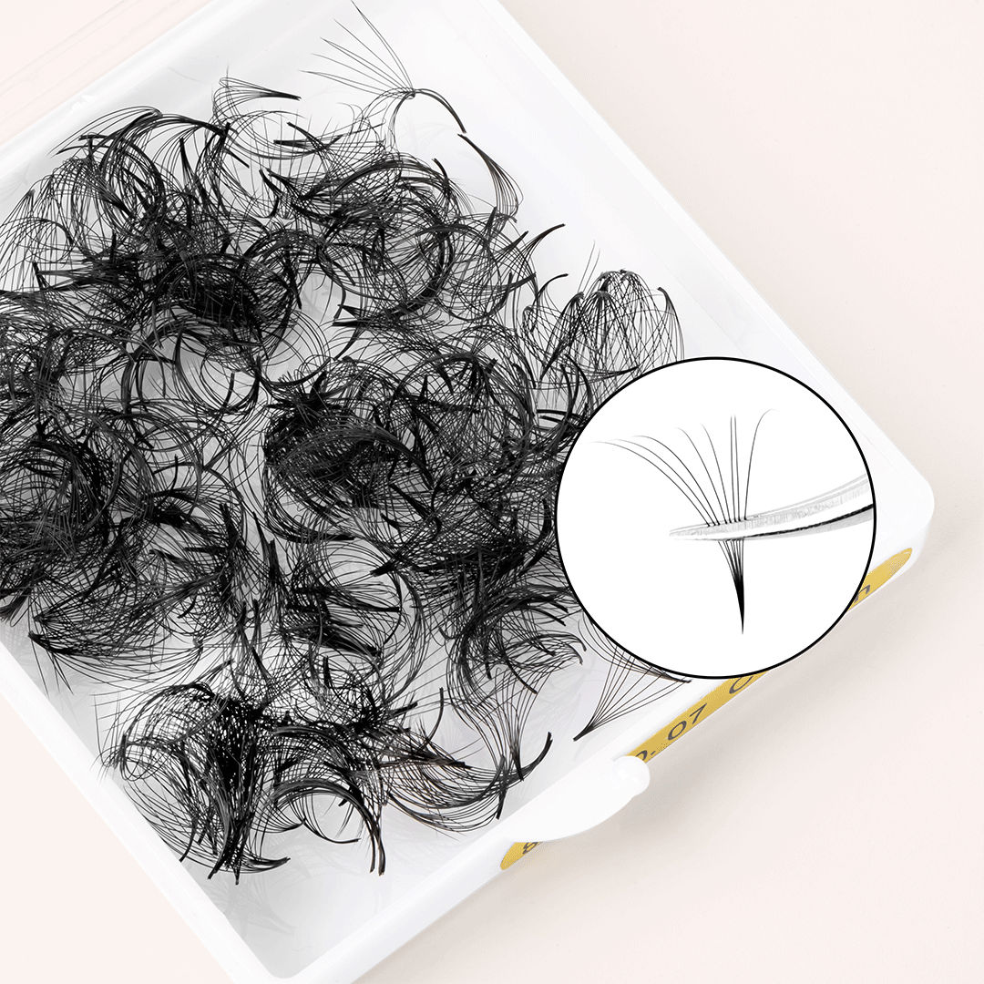 8D Handmade Pointy Base Premade Volume Loose Fans(500Fans)