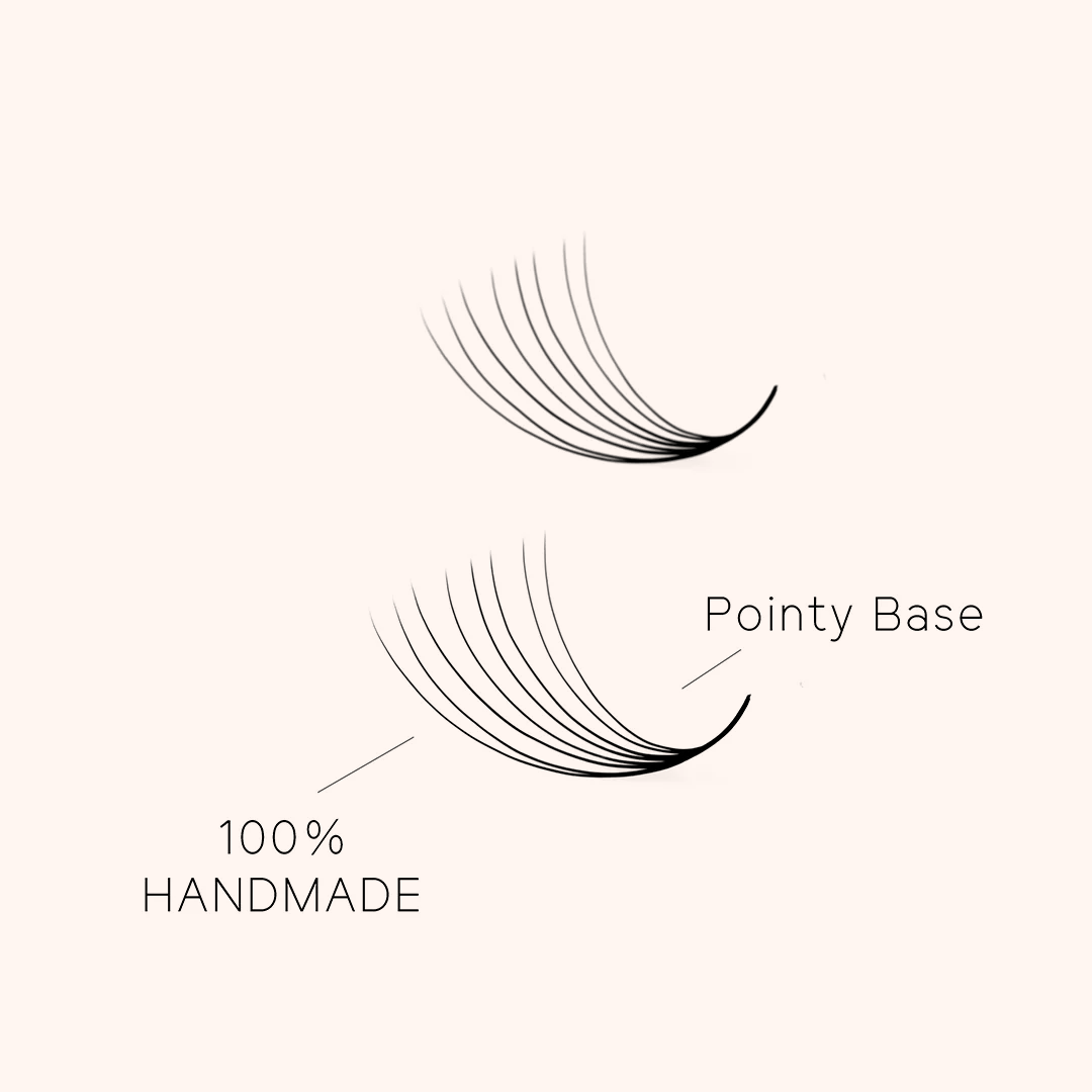 8D Handmade Pointy Base Premade Volume Loose Fans(500Fans)