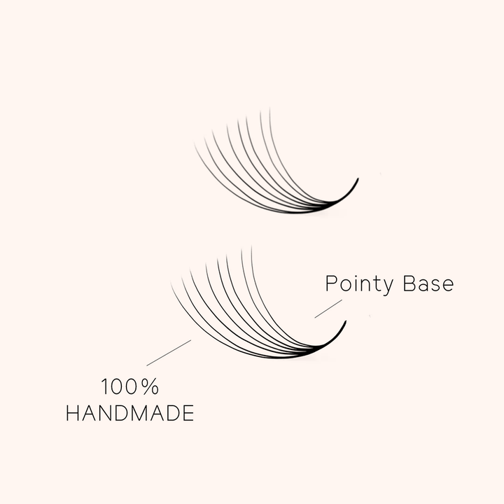 8D Handmade Pointy Base Premade Volume Loose Fans(500Fans)