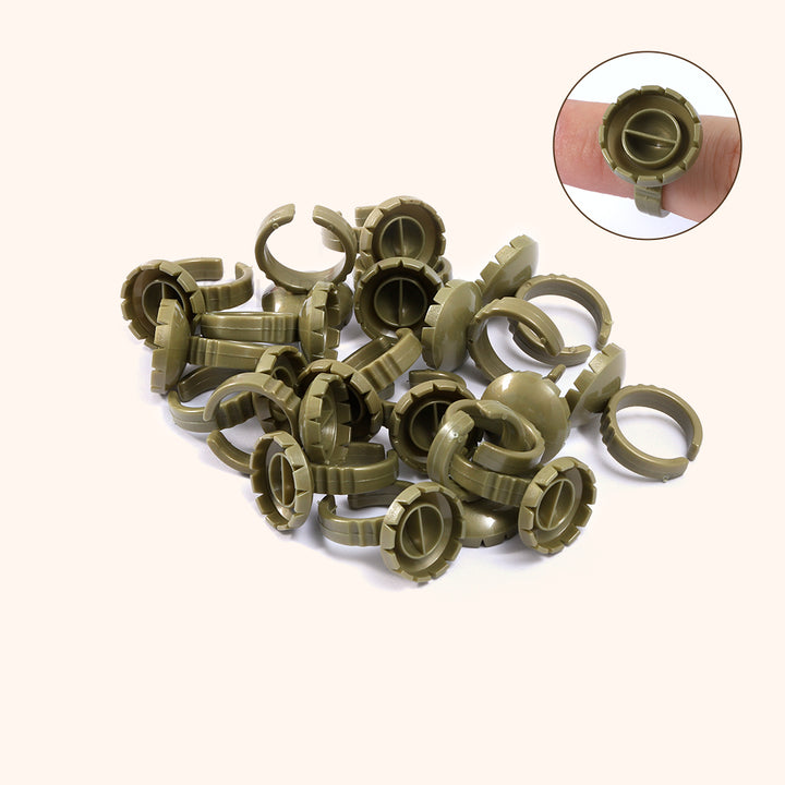 Round-shaped Disposable Glue Finger Ring Cup(100pcs)-kolybel