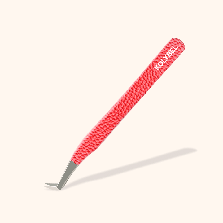 KP-16 Pink Marbling Tweezers For Eyelash Extension