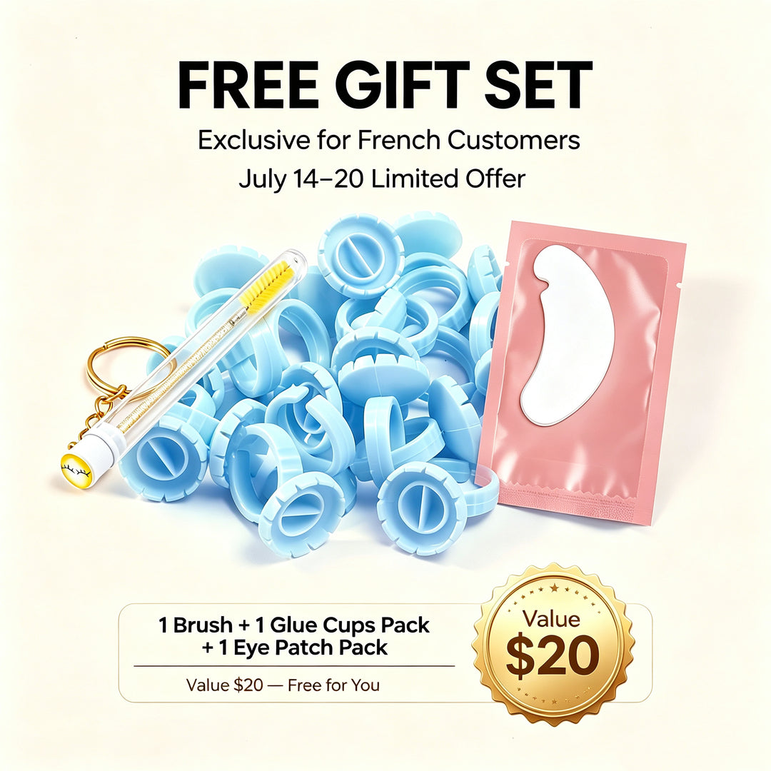 KOLYBEL Free Gift Set – July 14-20 Limited Offer | Brush, Glue Cups & Eye Patches Included
