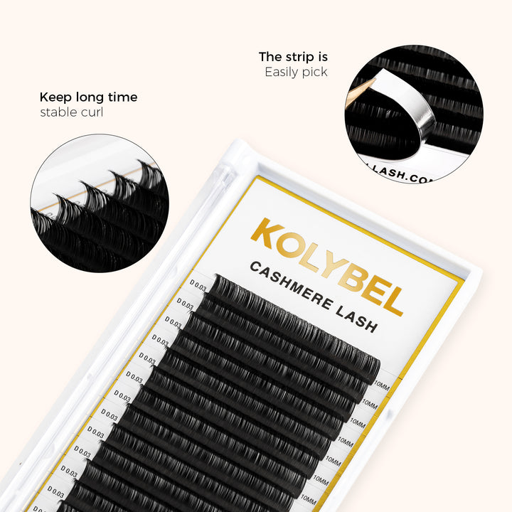 KOLYBEL LASH Cashmere Lash Extensions 0.03mm(16Rows)