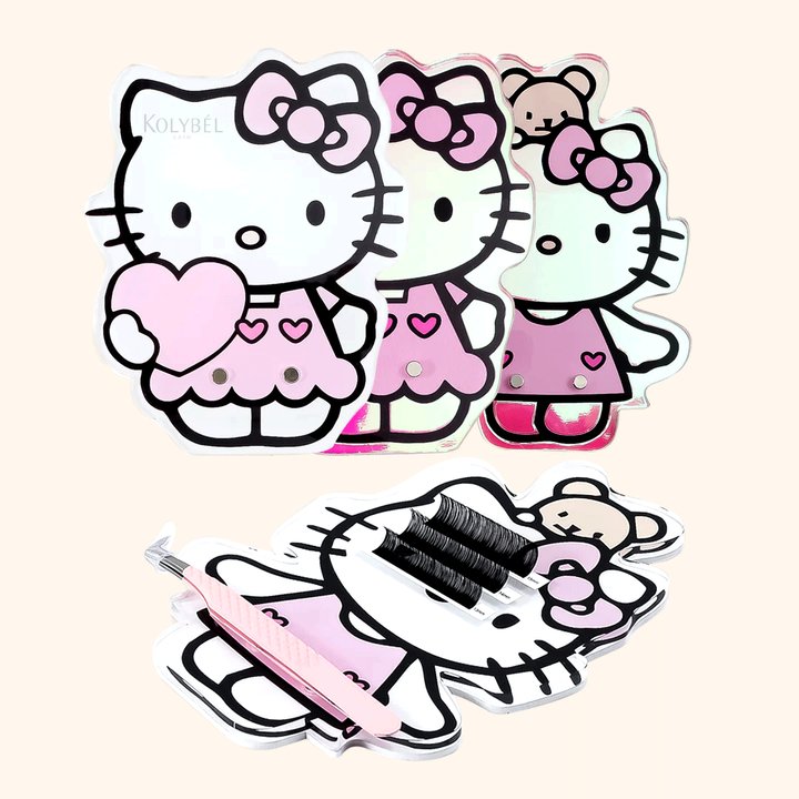 Nouvelle palette de greffage de rangement Hello Kitty Twezer