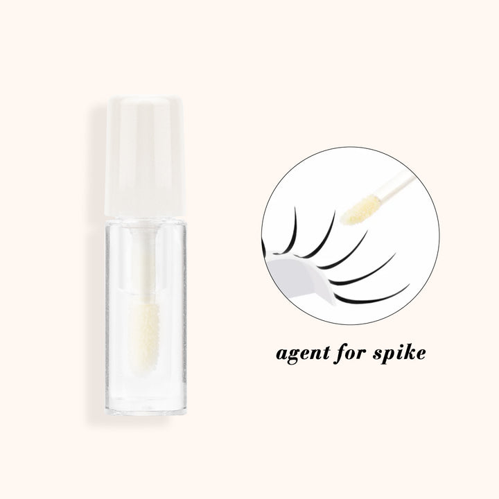 Mini lash spike styler sealant for defining spiky lashes & extending lash look. 5 x 1.5ml travel tubes, soft brush, water-resistant——KOLYBEL