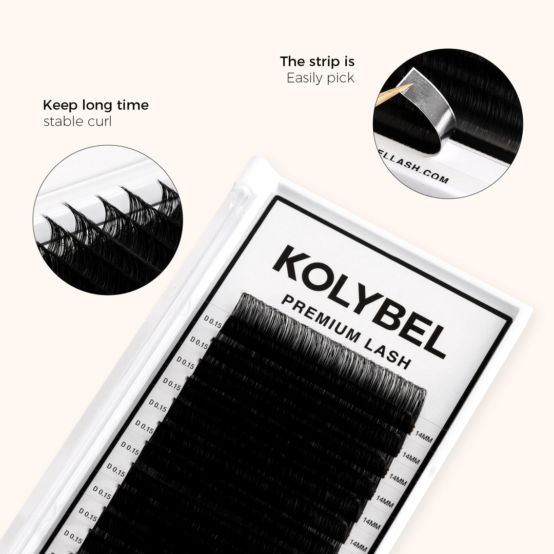 KOLYBEL LASH Premium Lash Extensions 0.15mm(16Rows)